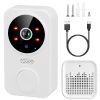 WiFi Security Doorbell Camera with Volume Adjustable Wireless Chime 1080P Camera Night Vision 2-Way Audio Free Cloud Storage