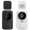 WiFi Security Doorbell Camera with Volume Adjustable Wireless Chime 1080P Camera Night Vision 2-Way Audio Free Cloud Storage